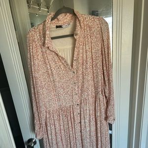 Piper and scoot button front dress with low waist.